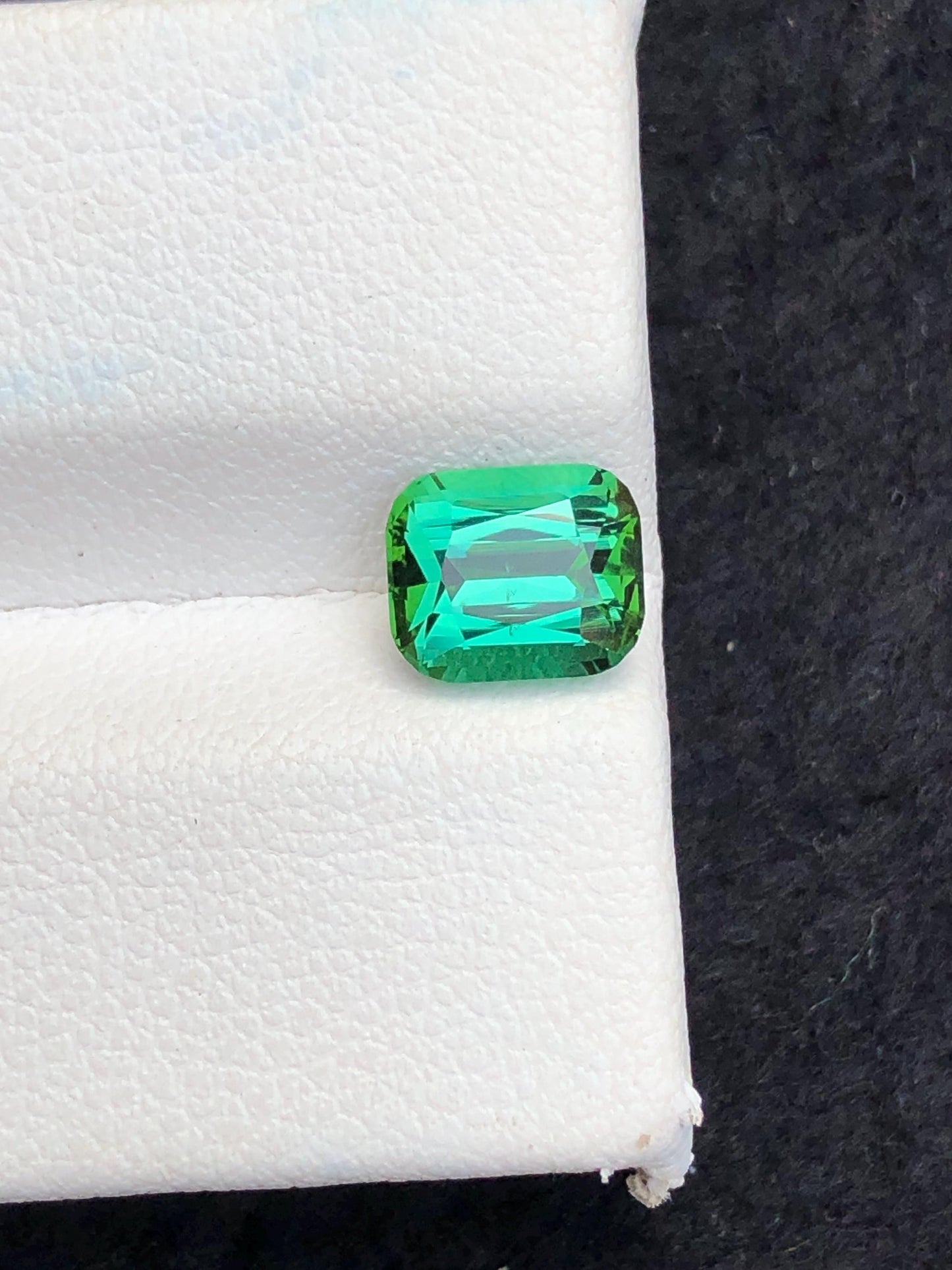 Bluish Green Tourmaline Faceted 1.55 ct - Calibrated Engagement Gem