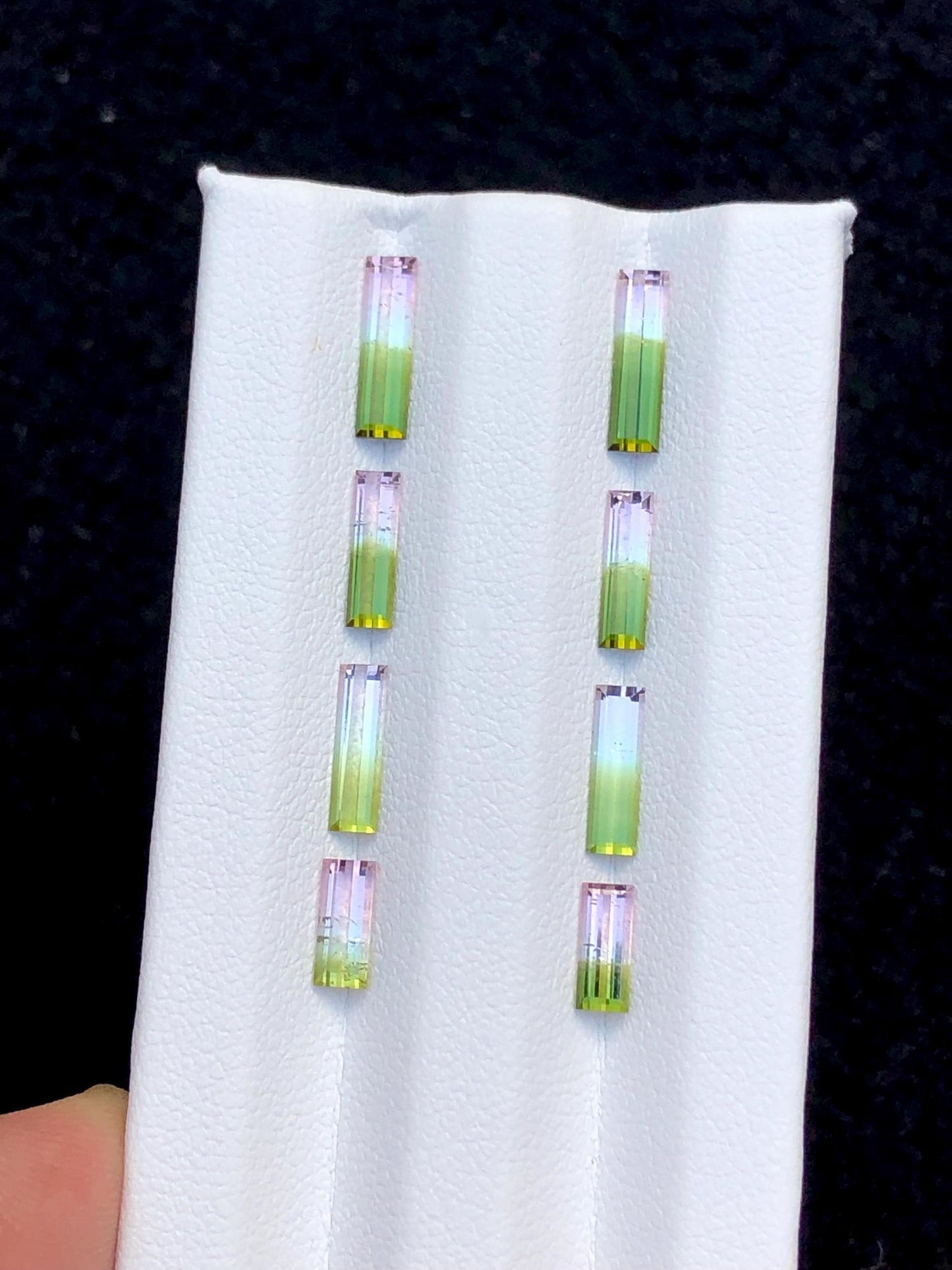 Watermelon Tourmaline Faceted Pair 3.50 ct - Earrings Wedding Pair