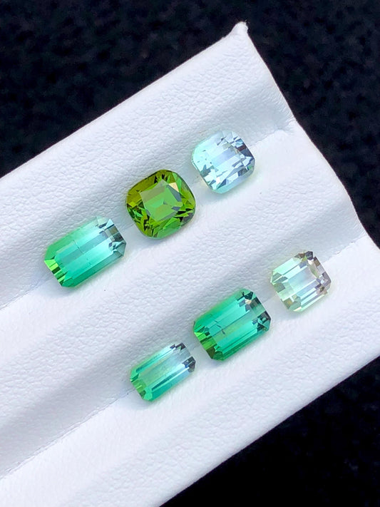 Multi Colour Tourmaline Faceted Lot 6.70 ct - Natural Collector Parcel