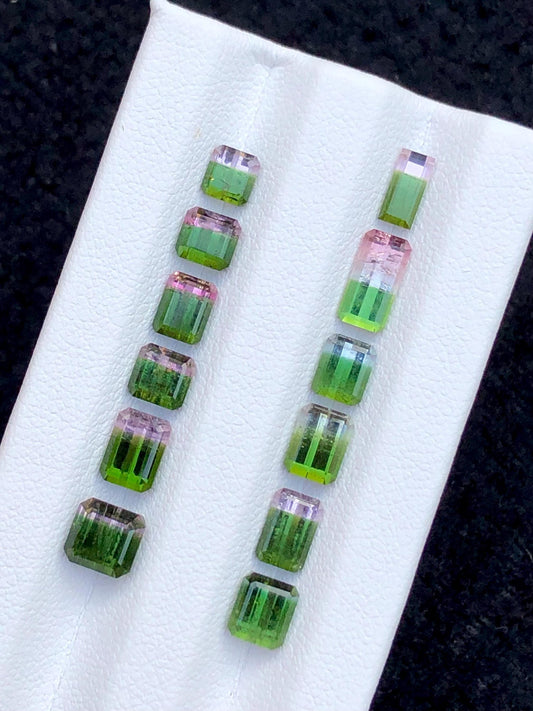 Bi Colour Tourmaline Faceted 9.30 ct - Fine Jewelry Centerpiece