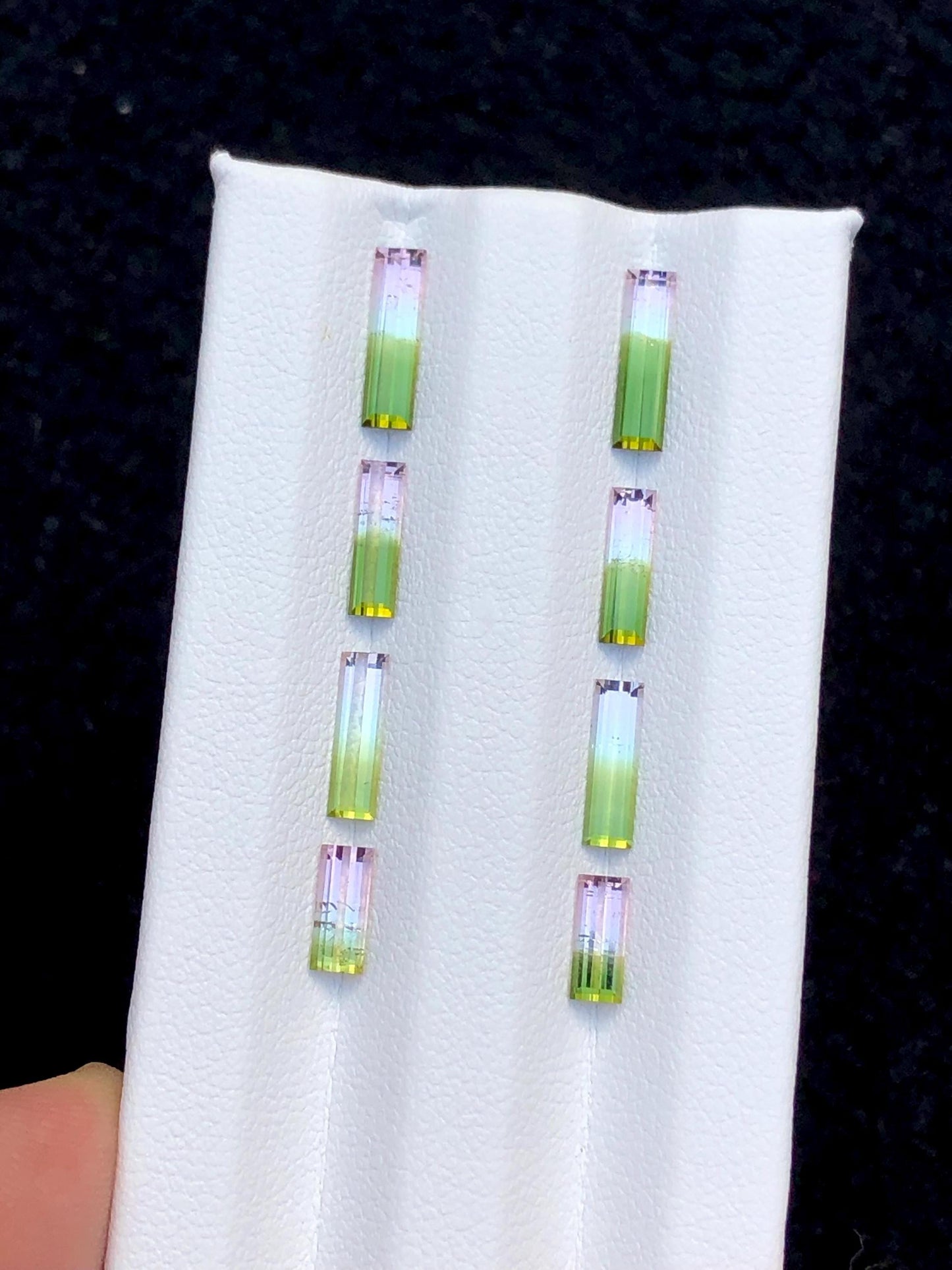 Watermelon Tourmaline Faceted Pair 3.50 ct - Earrings Wedding Pair