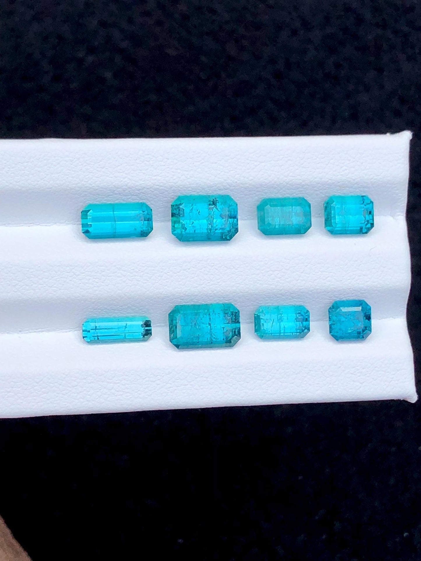 Neon Blue Tourmaline Faceted Lot 11.45 ct - Statement Jewelry Gems