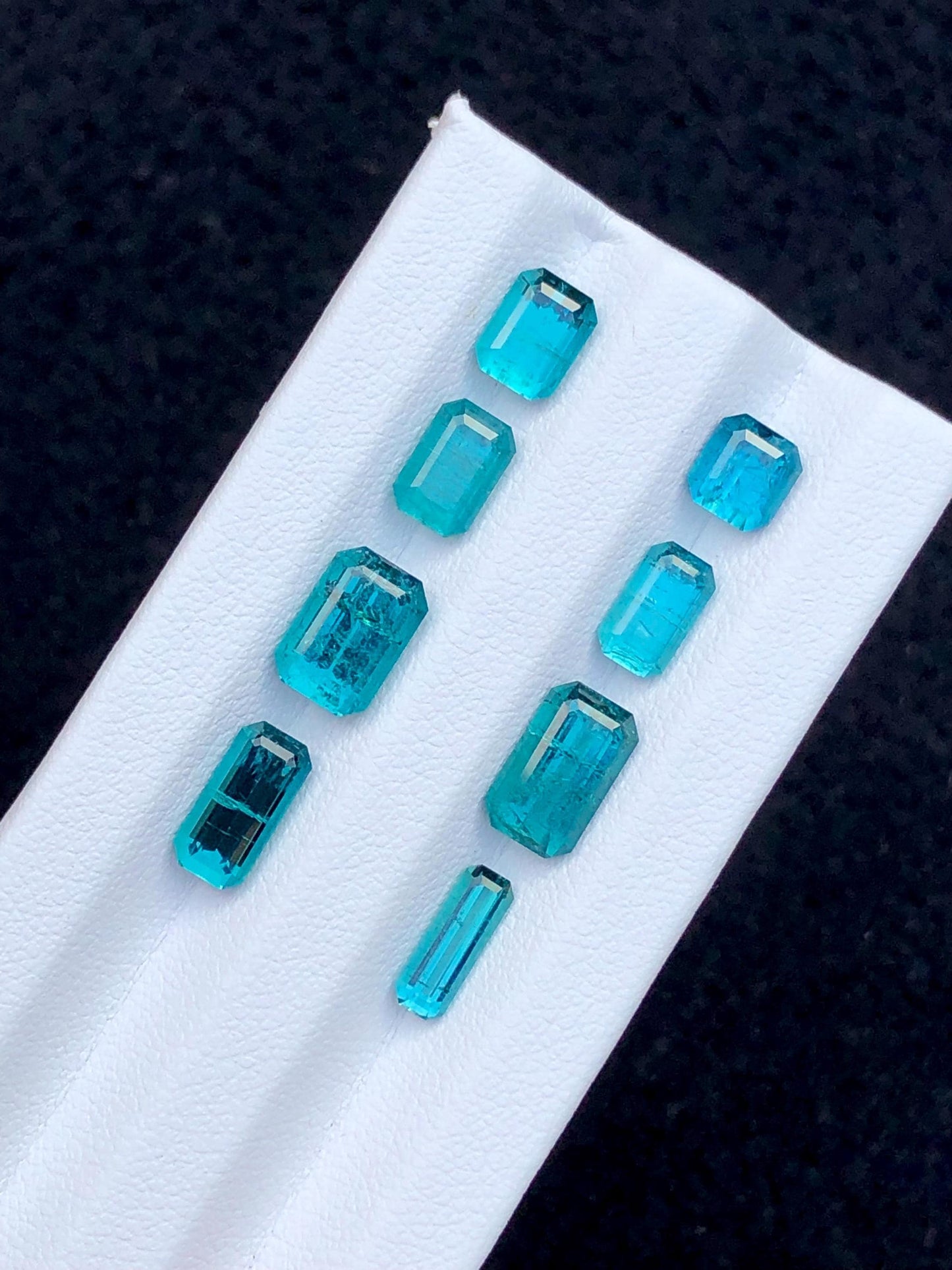 Neon Blue Tourmaline Faceted Lot 11.45 ct - Statement Jewelry Gems