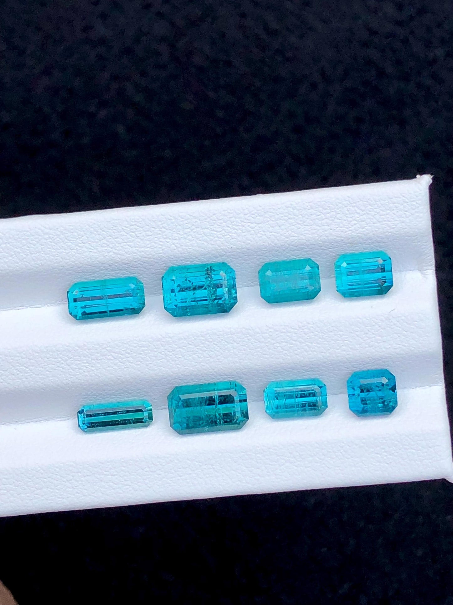 Neon Blue Tourmaline Faceted Lot 11.45 ct - Statement Jewelry Gems