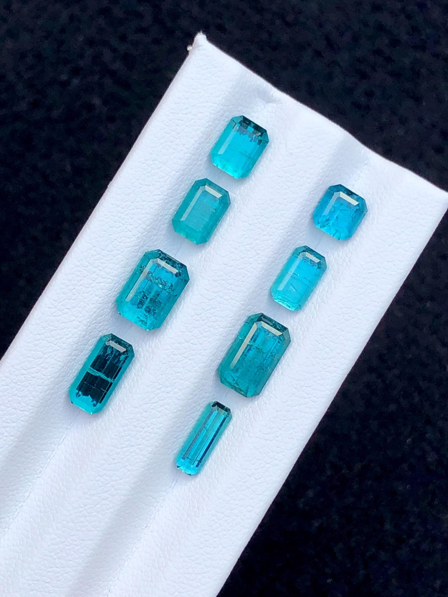 Neon Blue Tourmaline Faceted Lot 11.45 ct - Statement Jewelry Gems