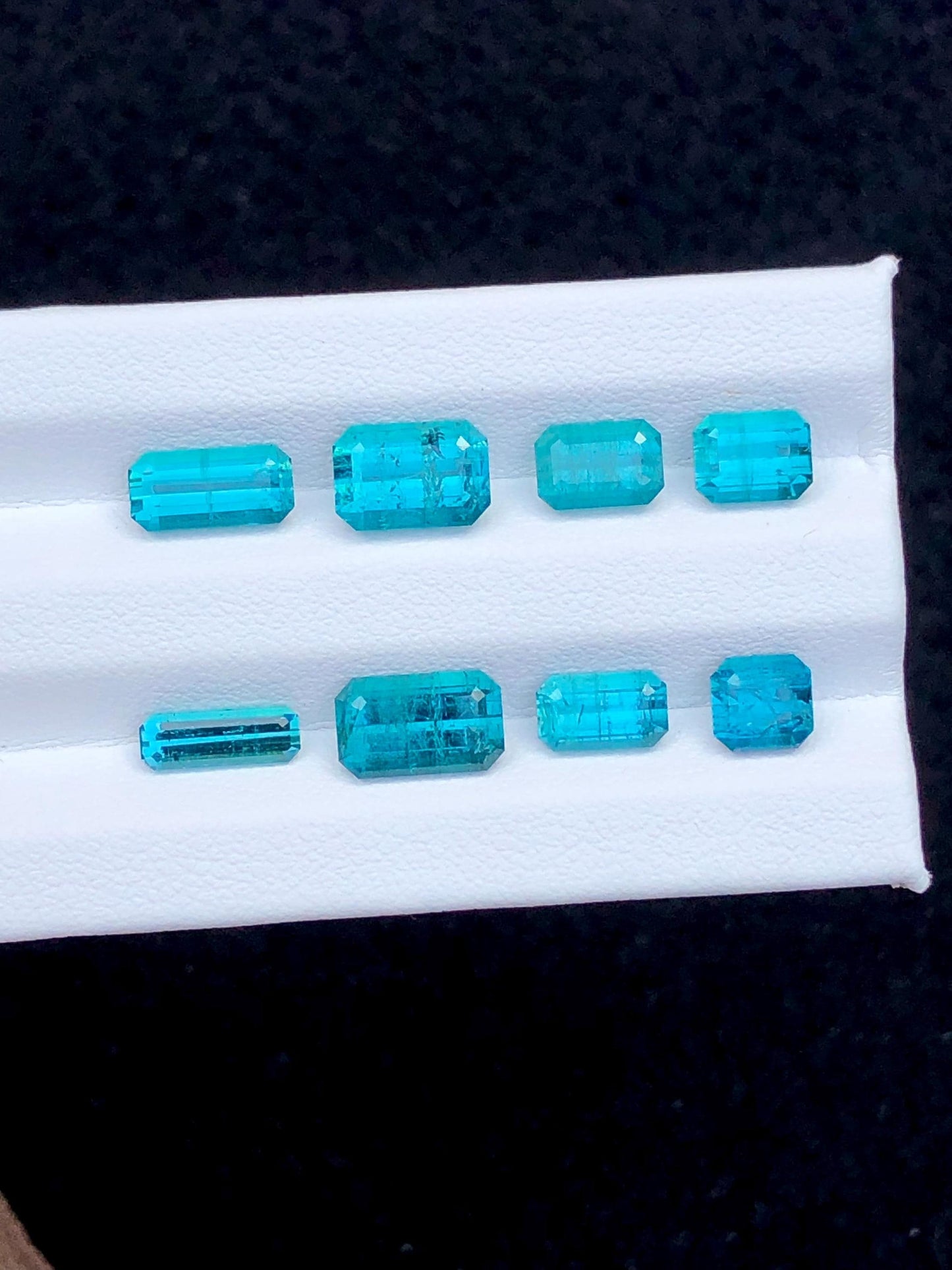 Neon Blue Tourmaline Faceted Lot 11.45 ct - Statement Jewelry Gems