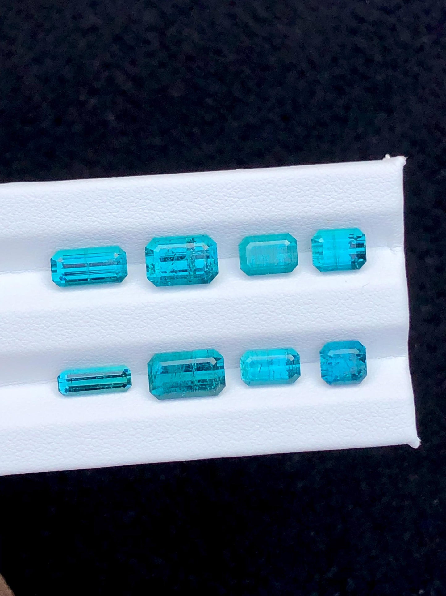 Neon Blue Tourmaline Faceted Lot 11.45 ct - Statement Jewelry Gems