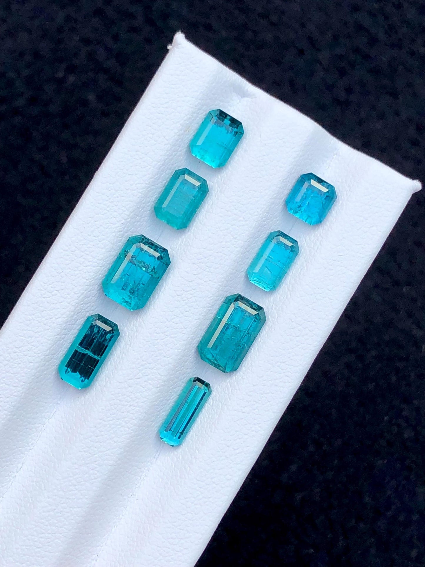 Neon Blue Tourmaline Faceted Lot 11.45 ct - Statement Jewelry Gems