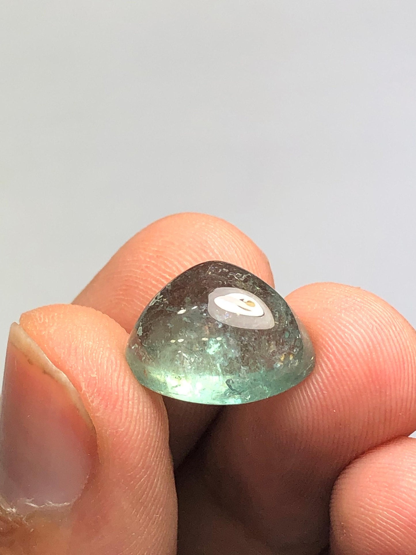 Seafoam Tourmaline Cabochon 11 ct - Engagement Ring Cabochon