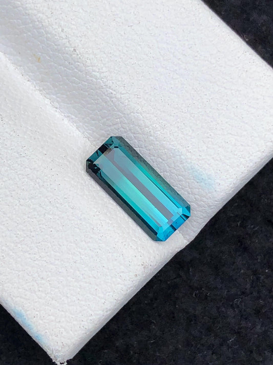 Blue Green Tourmaline Faceted 1.50 ct - Calibrated Wedding Gem