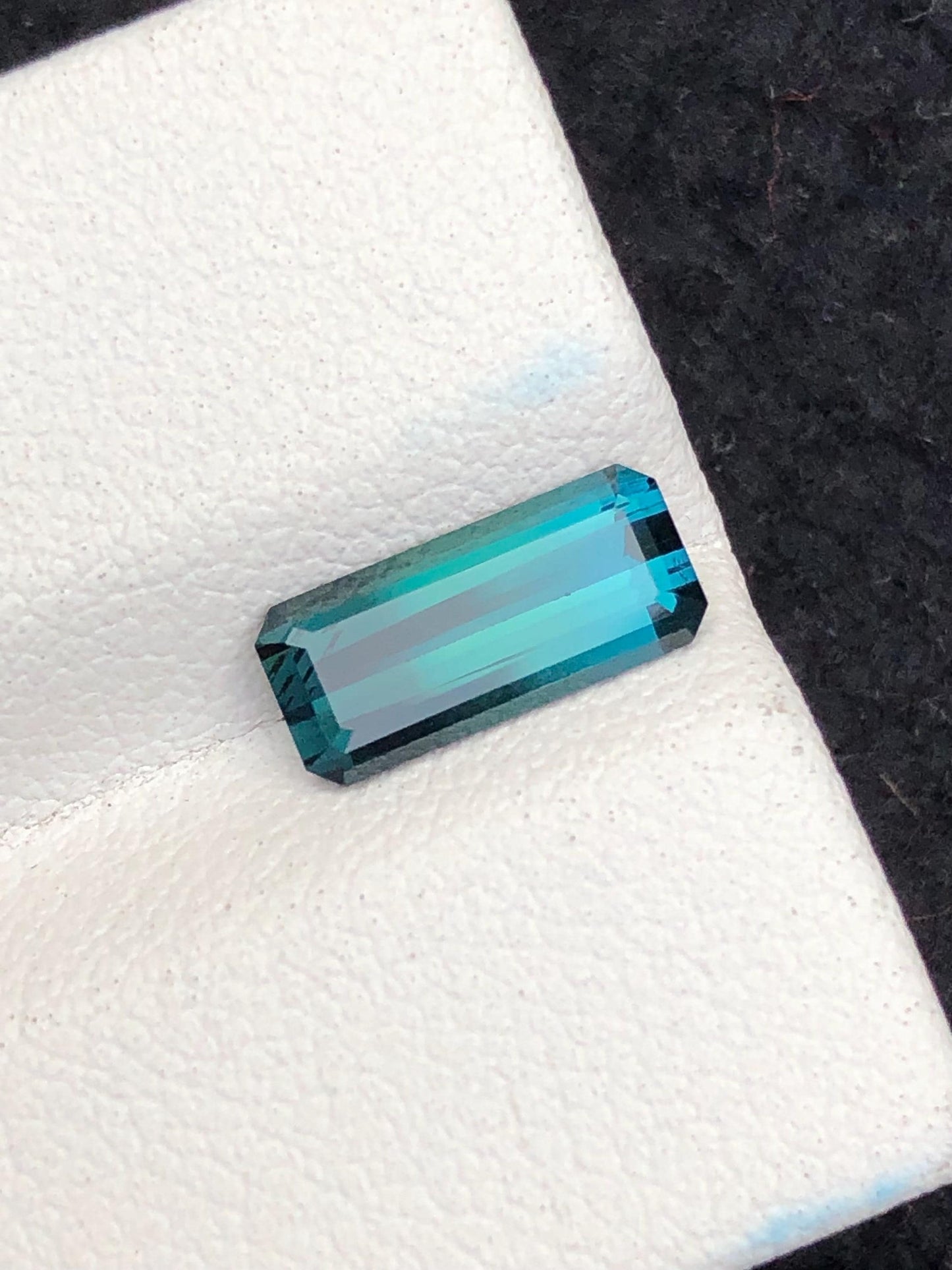 Blue Green Tourmaline Faceted 1.50 ct - Calibrated Wedding Gem