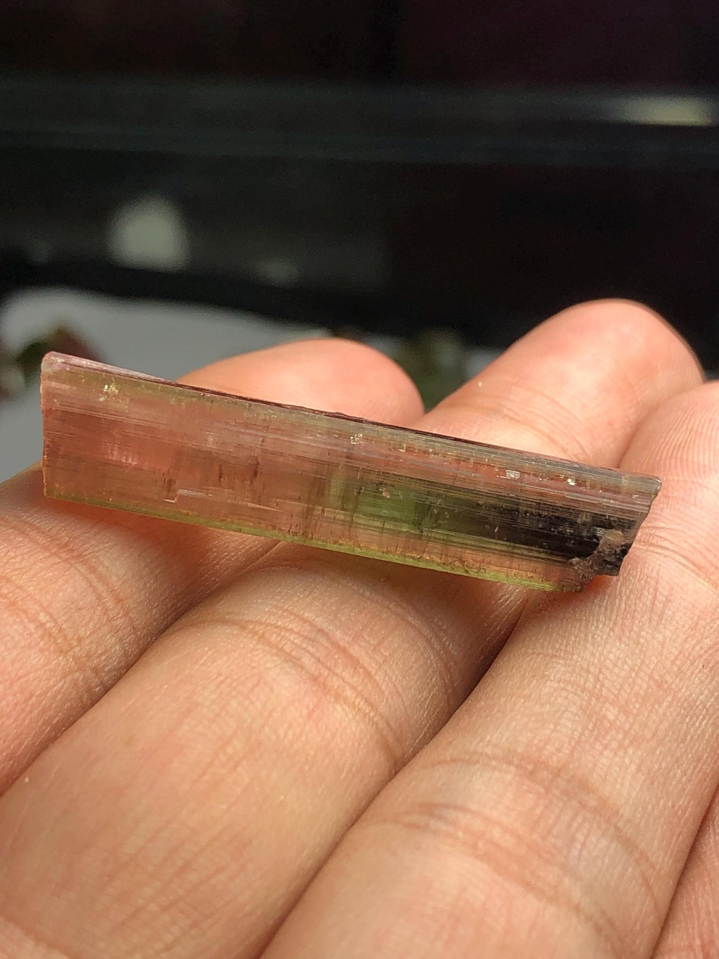 Bi Colour Tourmaline Crystal 33 ct - Natural Collector Specimen