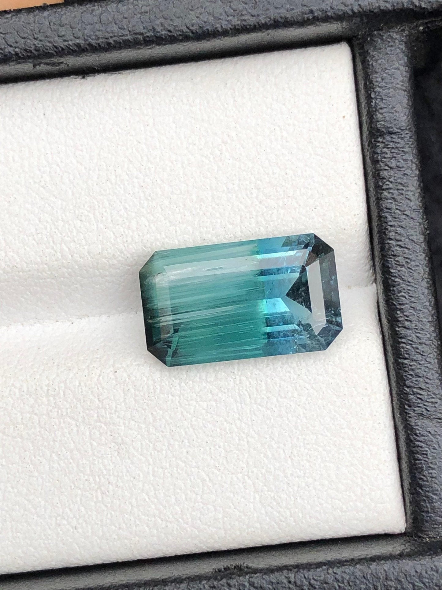 Neon Blue Cat’s Eye Tourmaline Faceted 4.55 ct - Rare Collector Gem