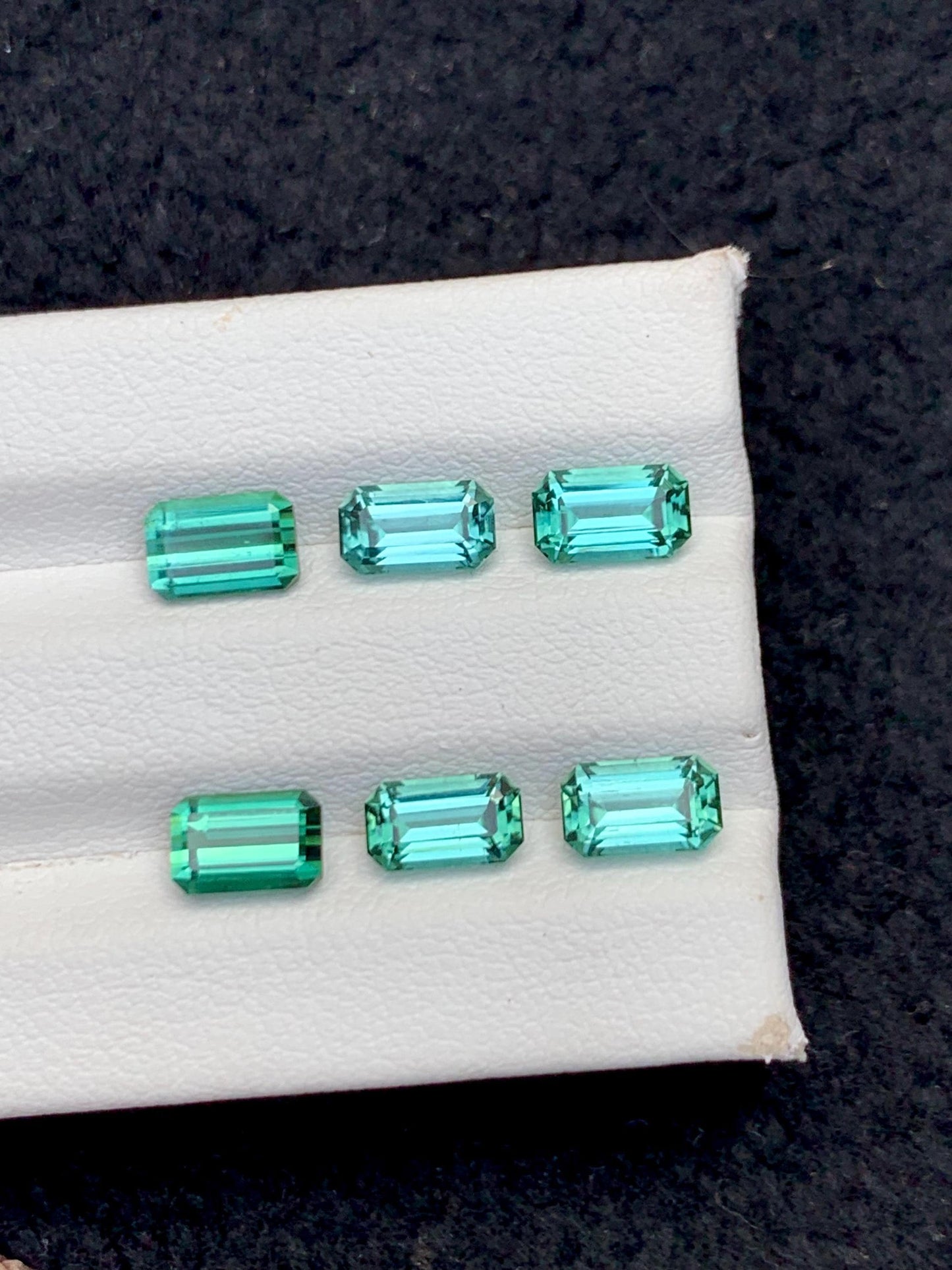 Blue Green Tourmaline Faceted Pair 4.50 ct - Earrings Wedding Pair