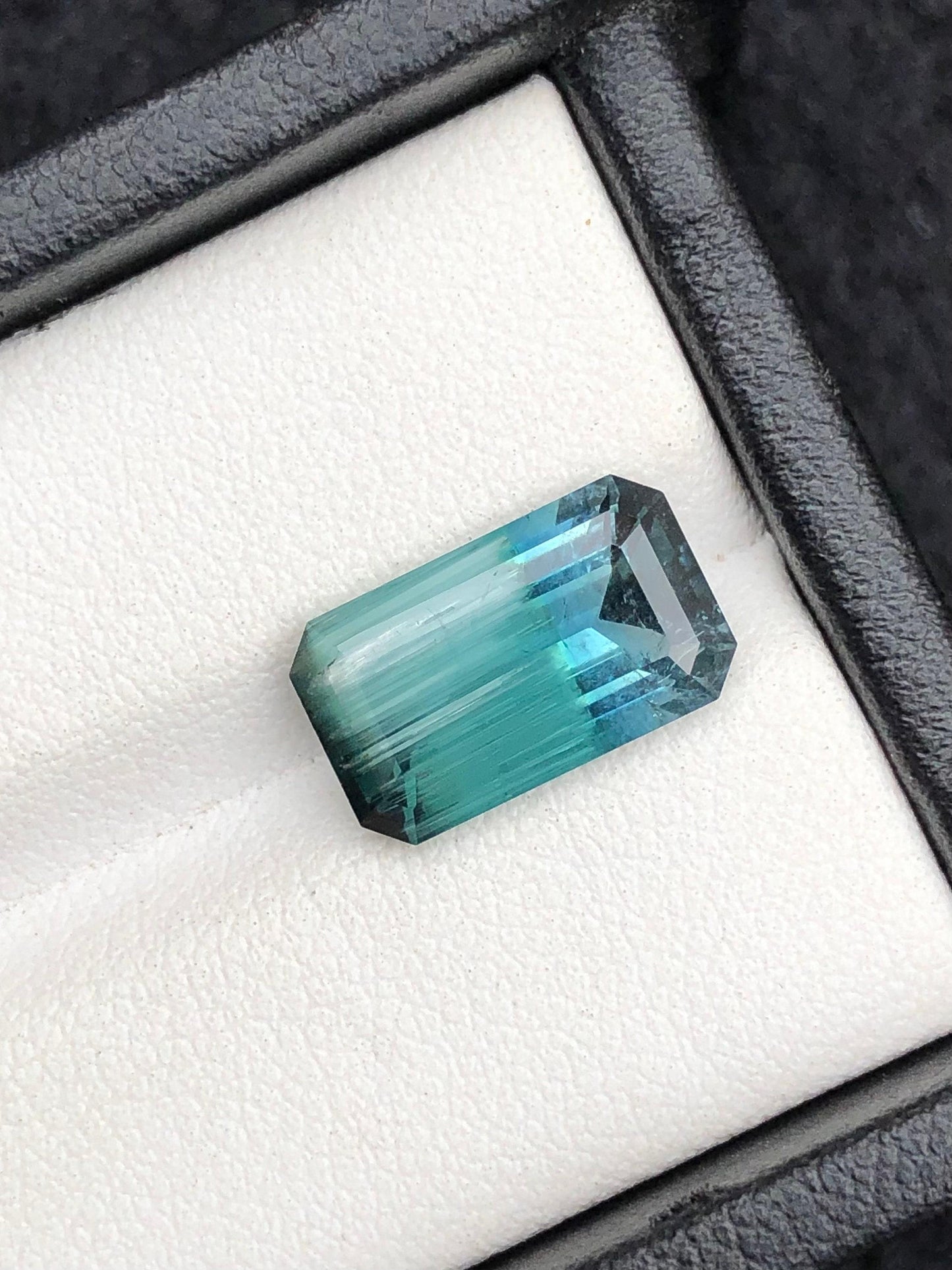 Neon Blue Cat’s Eye Tourmaline Faceted 4.55 ct - Rare Collector Gem
