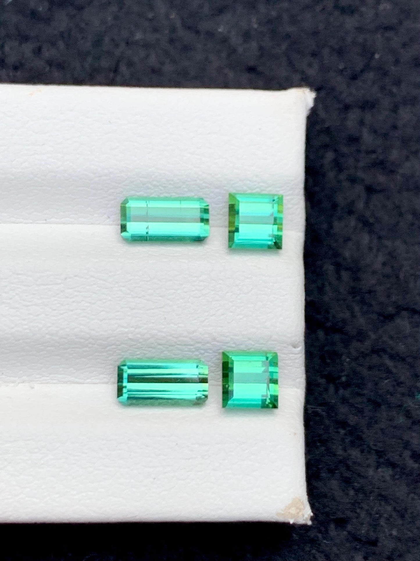 Green Tourmaline Faceted Pair 2.60 ct - Matching Engagement Gems