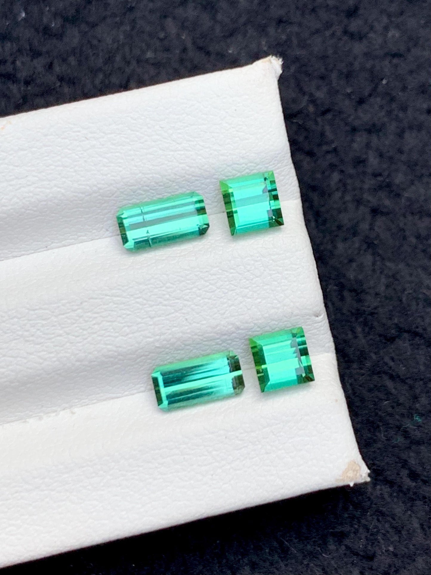 Green Tourmaline Faceted Pair 2.60 ct - Matching Engagement Gems