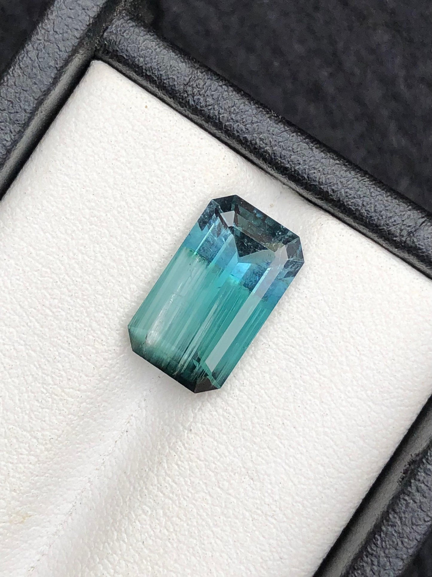 Neon Blue Cat’s Eye Tourmaline Faceted 4.55 ct - Rare Collector Gem