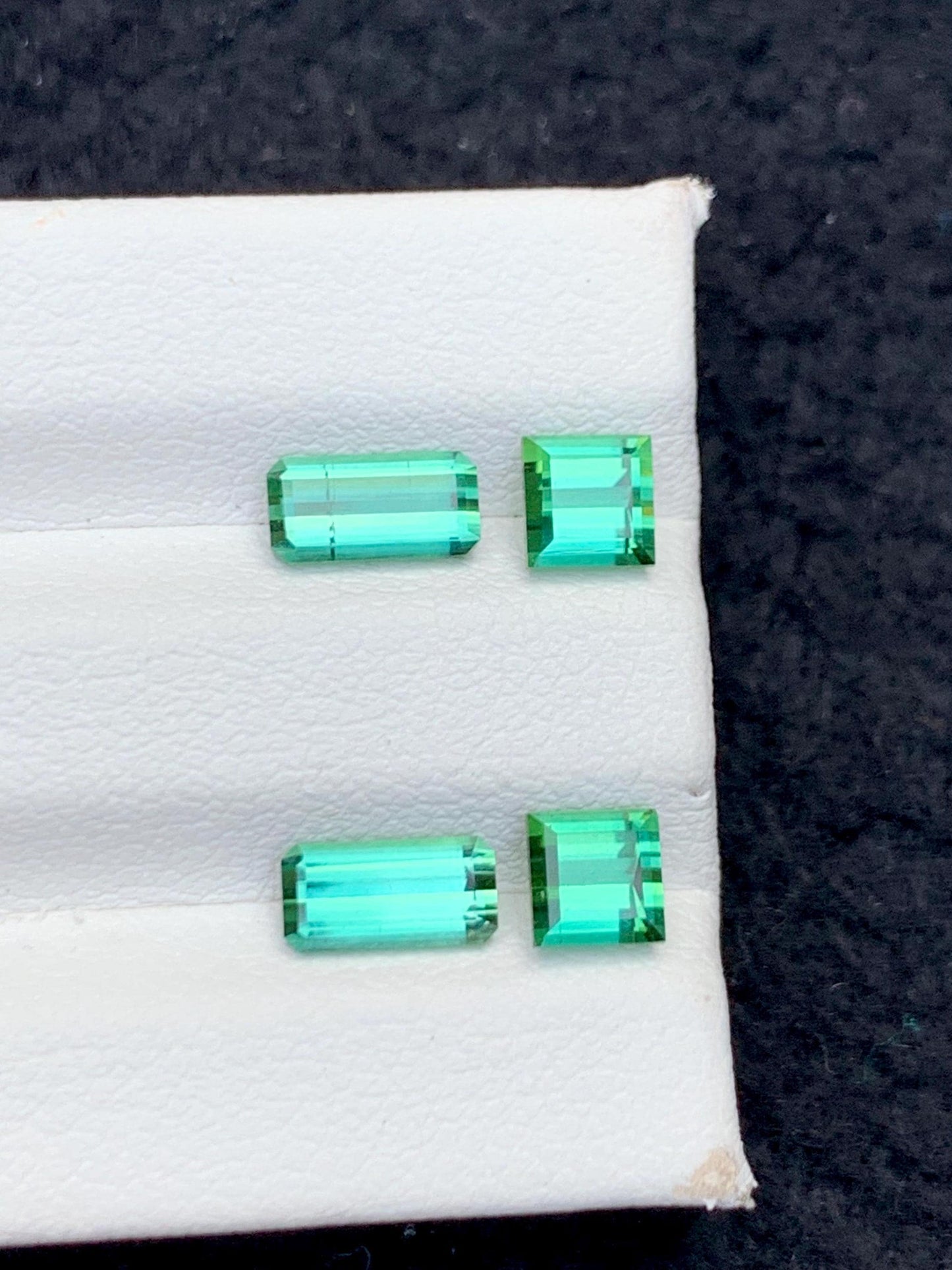 Green Tourmaline Faceted Pair 2.60 ct - Matching Engagement Gems
