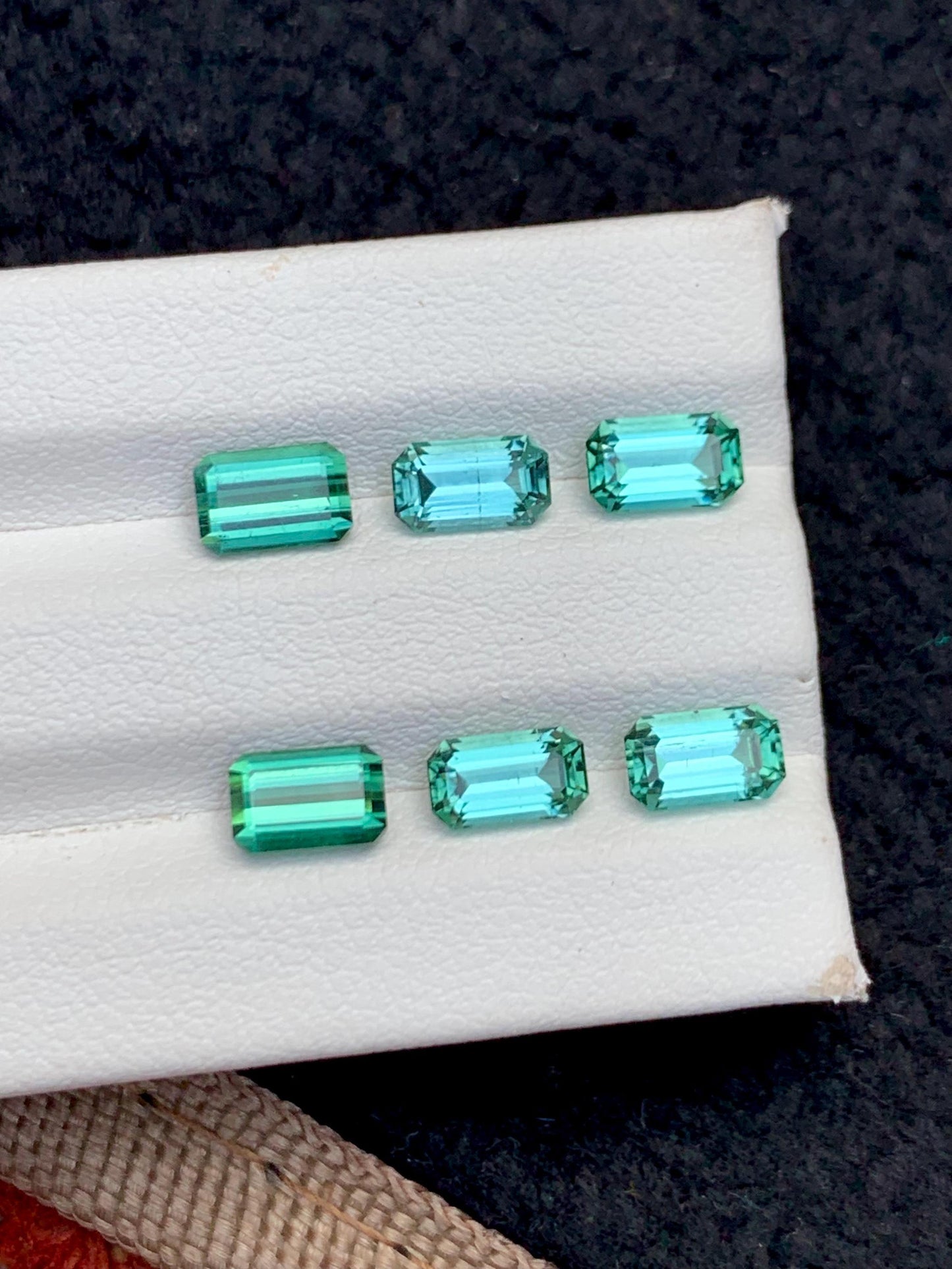 Blue Green Tourmaline Faceted Pair 4.50 ct - Earrings Wedding Pair
