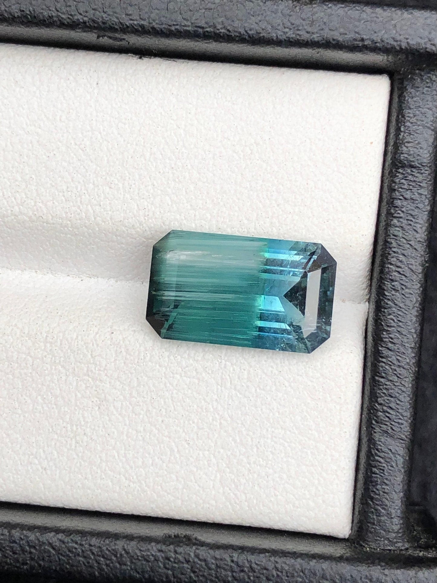 Neon Blue Cat’s Eye Tourmaline Faceted 4.55 ct - Rare Collector Gem
