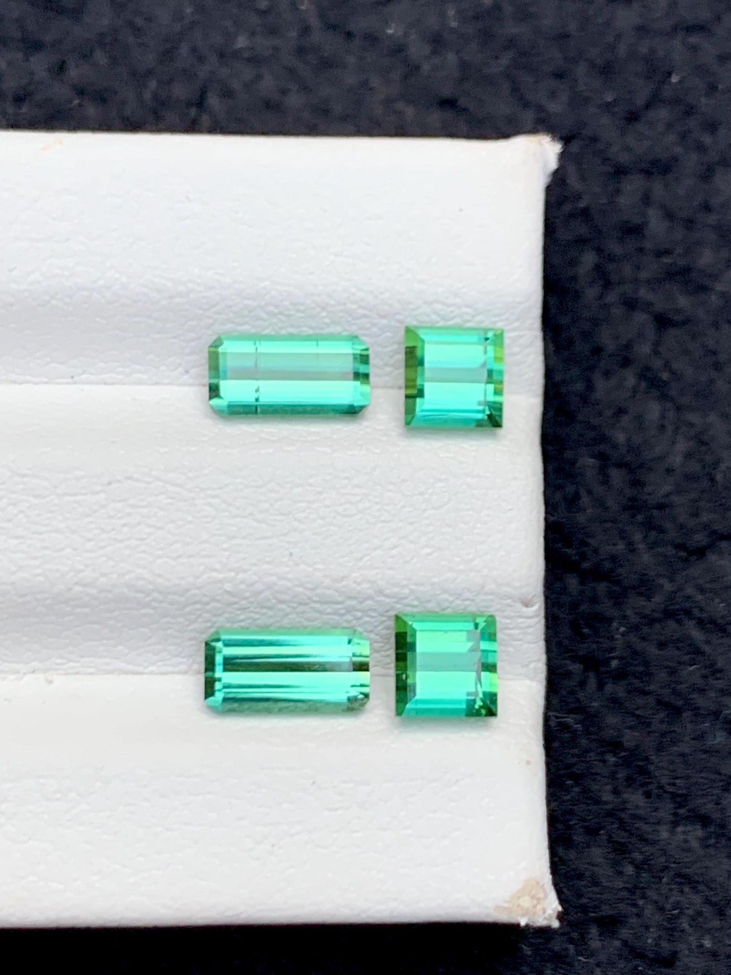 Green Tourmaline Faceted Pair 2.60 ct - Matching Engagement Gems