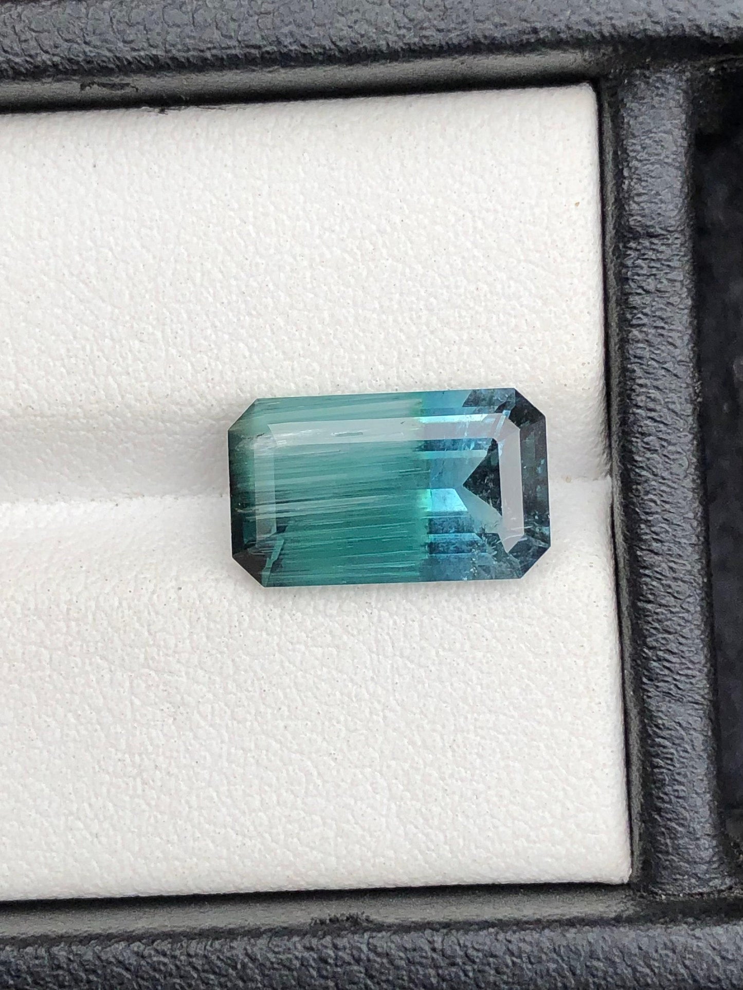Neon Blue Cat’s Eye Tourmaline Faceted 4.55 ct - Rare Collector Gem