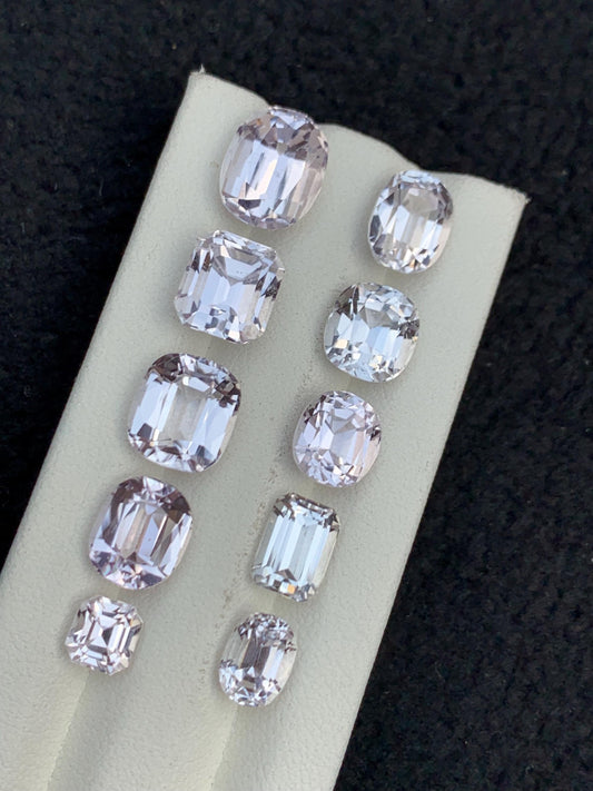 Kunzite Faceted Lot 33 ct - Collector Jewelry Stones