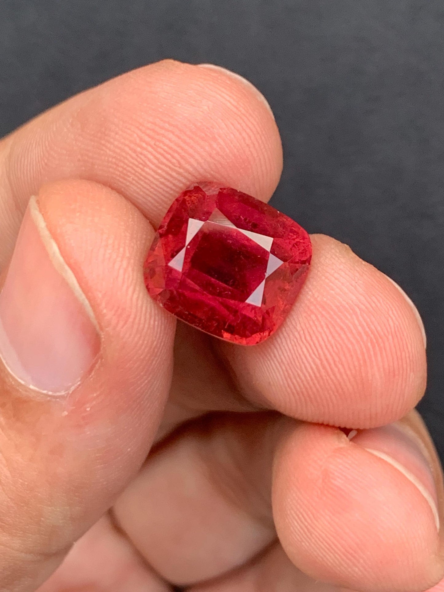 Rubellite Tourmaline Faceted 7.90 ct - Statement Ring Gem