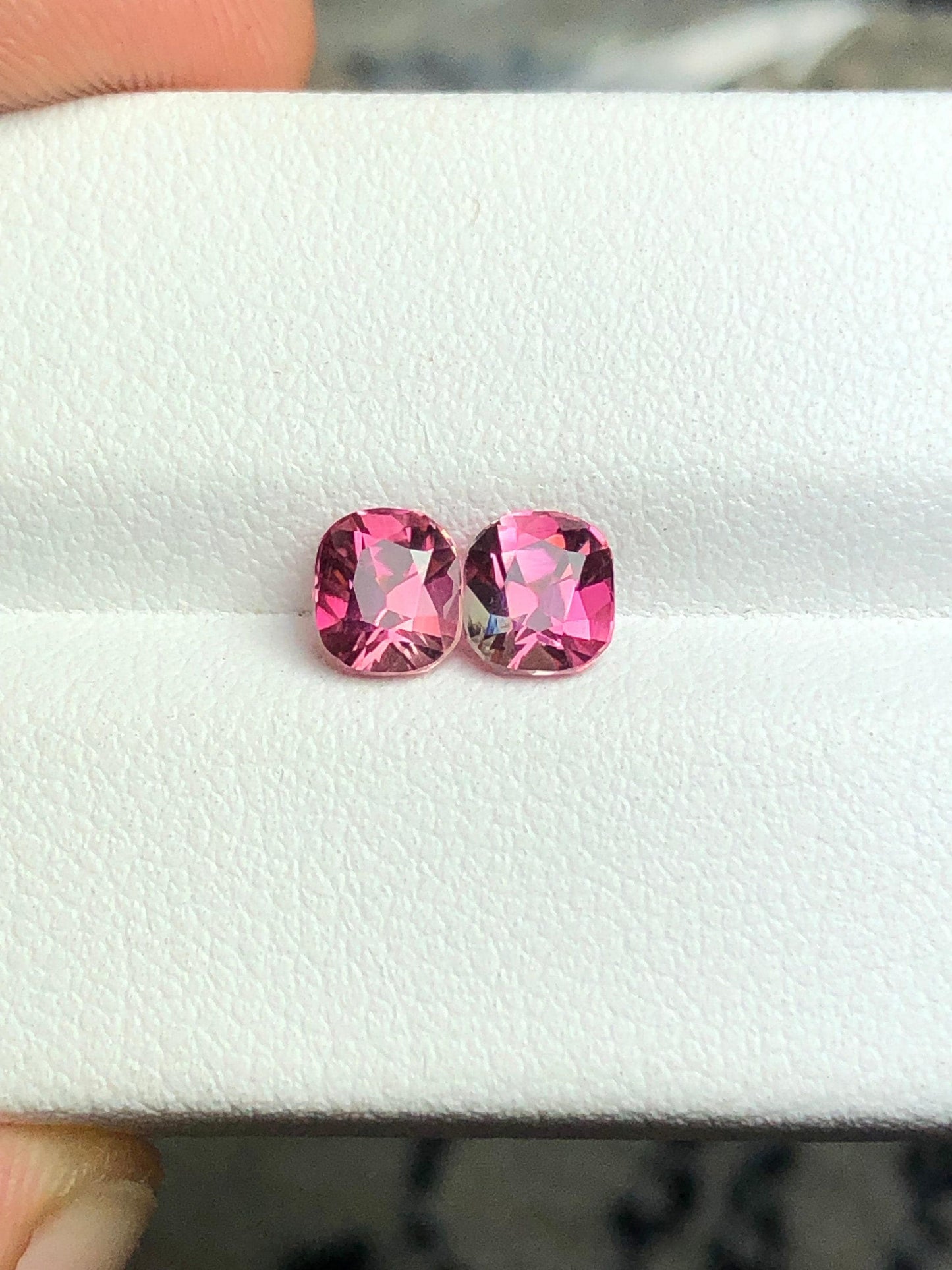 Pink Tourmaline Faceted Pair 1.35 ct - Calibrated Matching Pair
