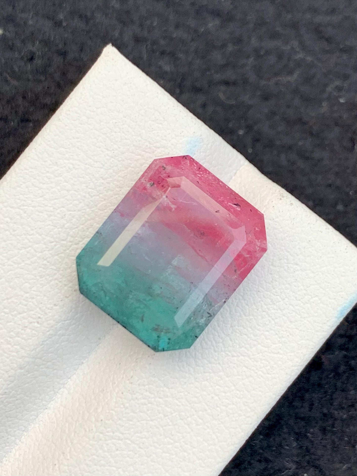 Bi Colour Tourmaline Faceted 15 ct - Natural Collector Gem Afghanistan