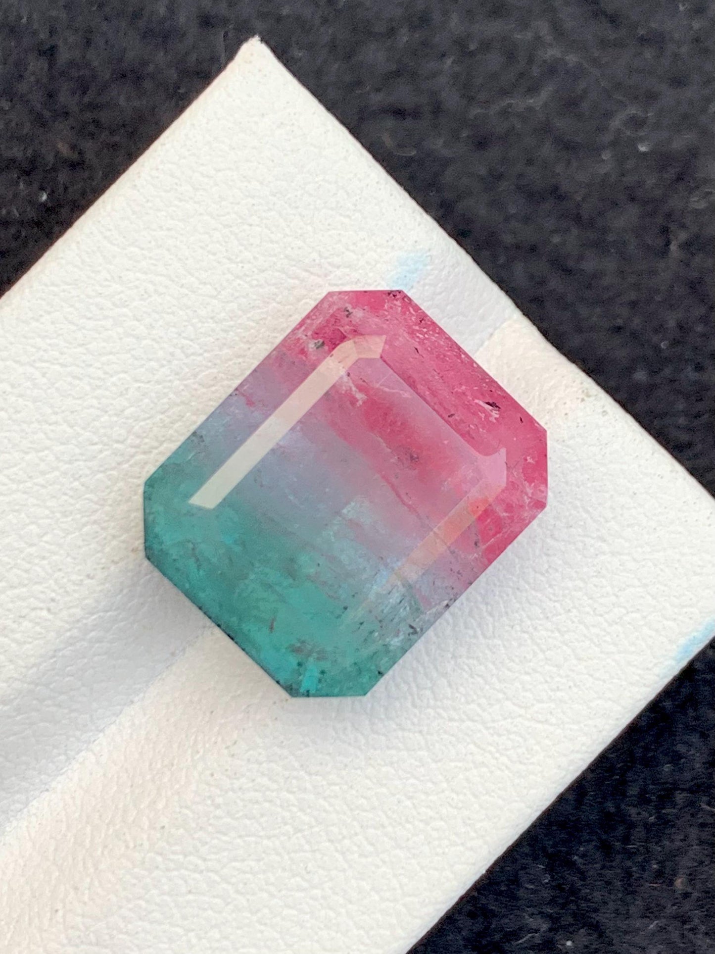 Bi Colour Tourmaline Faceted 15 ct - Natural Collector Gem Afghanistan