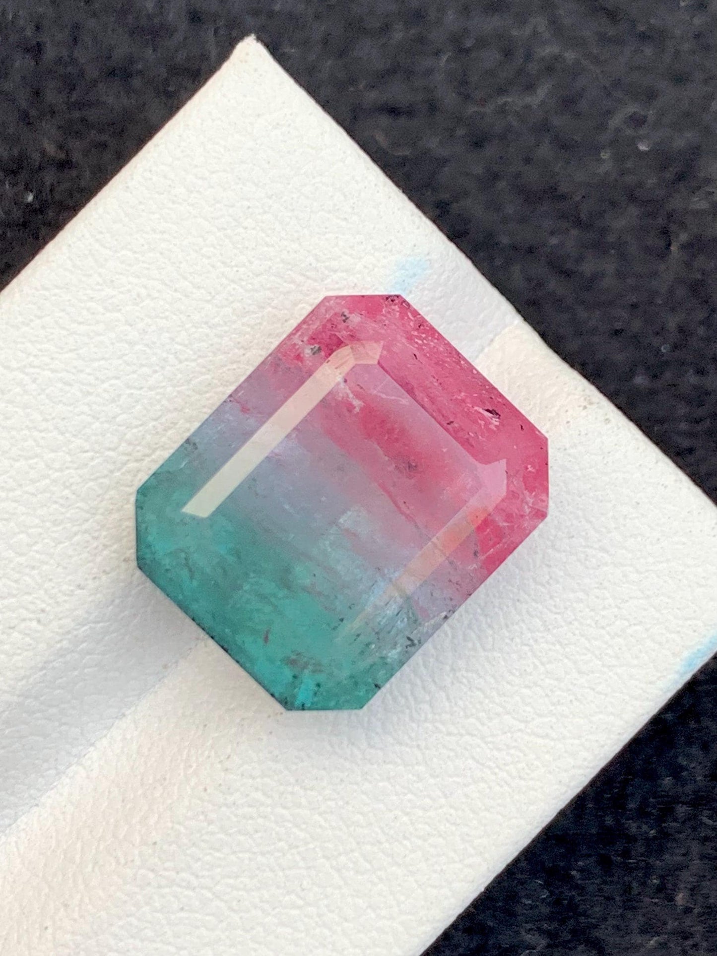 Bi Colour Tourmaline Faceted 15 ct - Natural Collector Gem Afghanistan