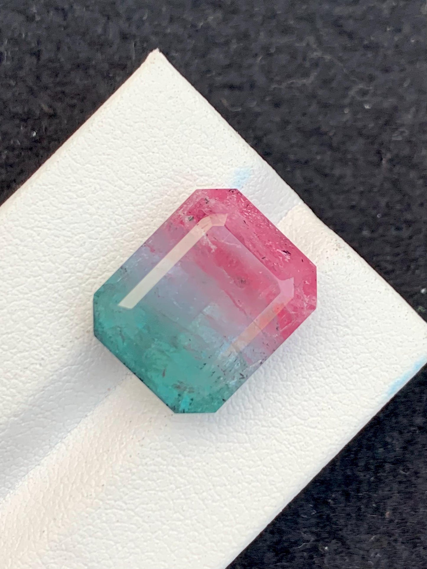 Bi Colour Tourmaline Faceted 15 ct - Natural Collector Gem Afghanistan