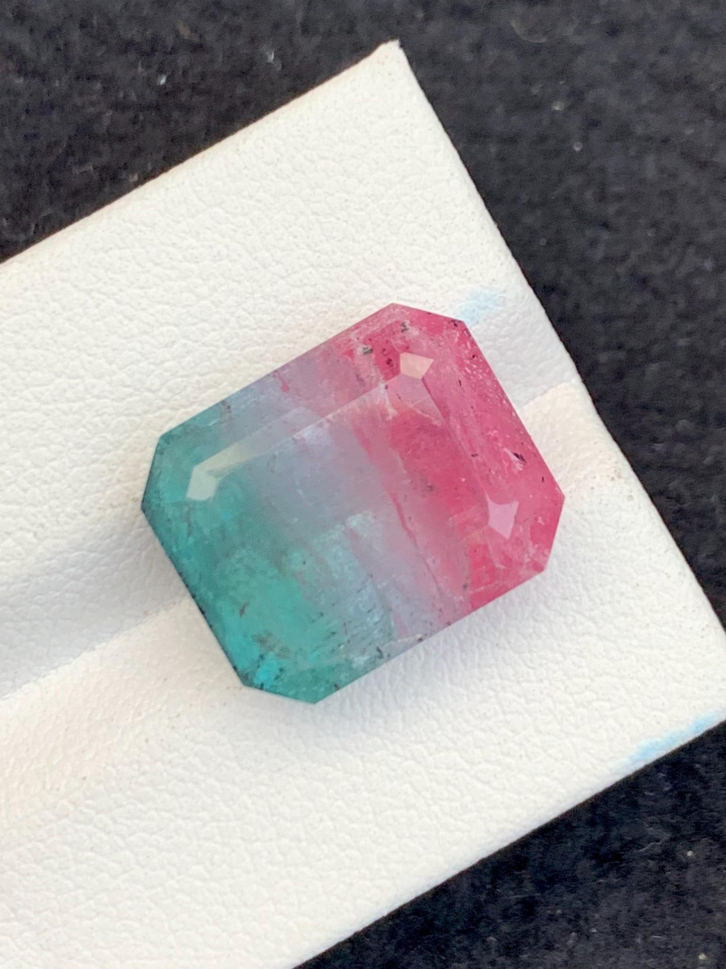 Bi Colour Tourmaline Faceted 15 ct - Natural Collector Gem Afghanistan