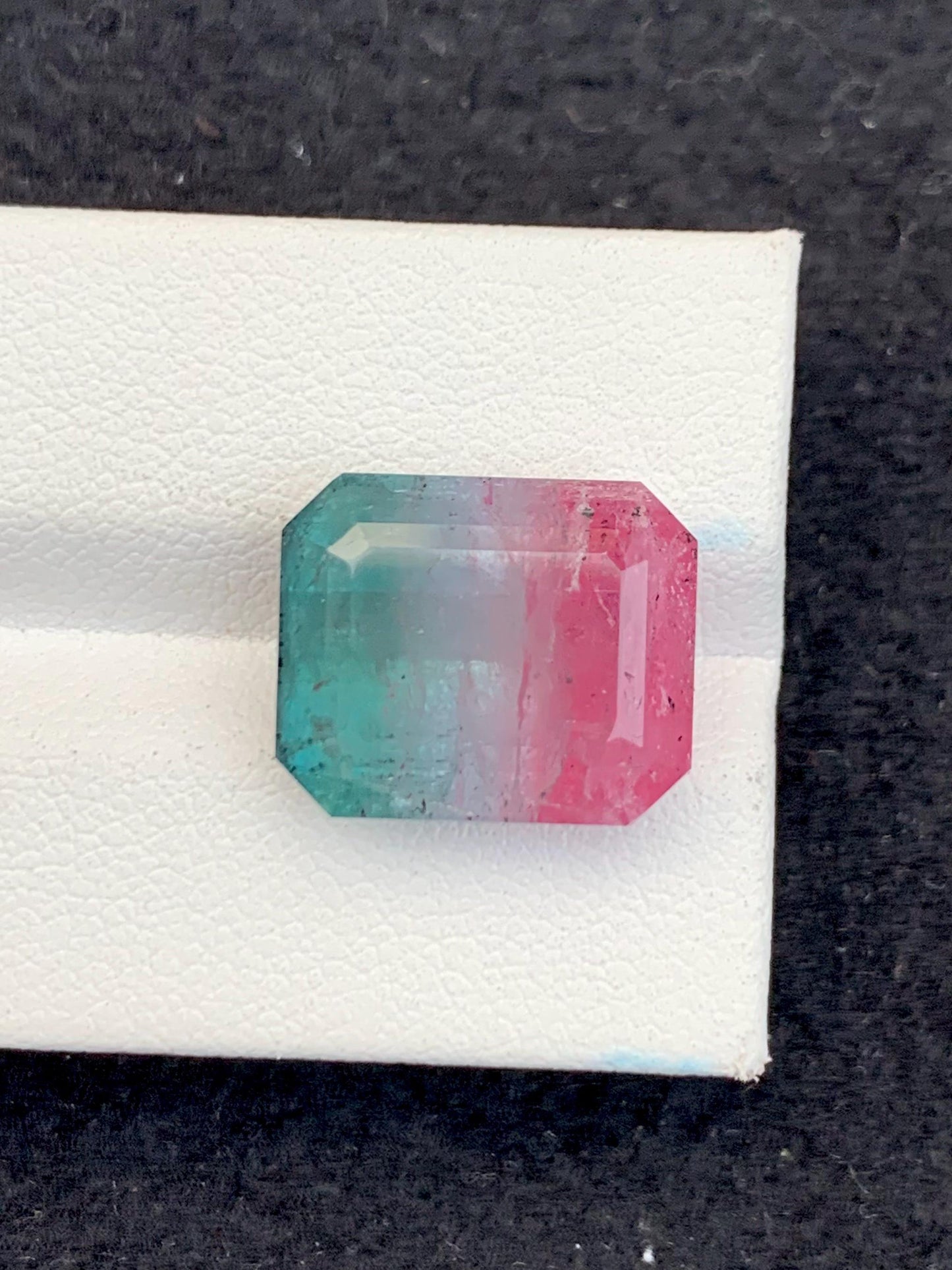 Bi Colour Tourmaline Faceted 15 ct - Natural Collector Gem Afghanistan