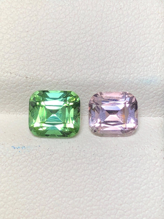 Light Pink Green Tourmaline Faceted 2.85 ct - Natural Bridal Gem
