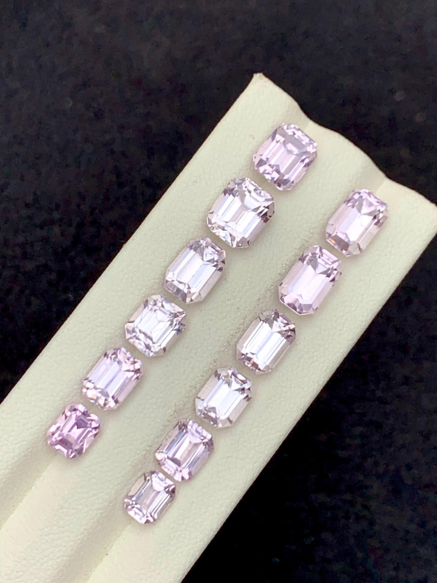 Kunzite Faceted Lot 29 ct - Radiant Pink Gemstones from Afghanistan