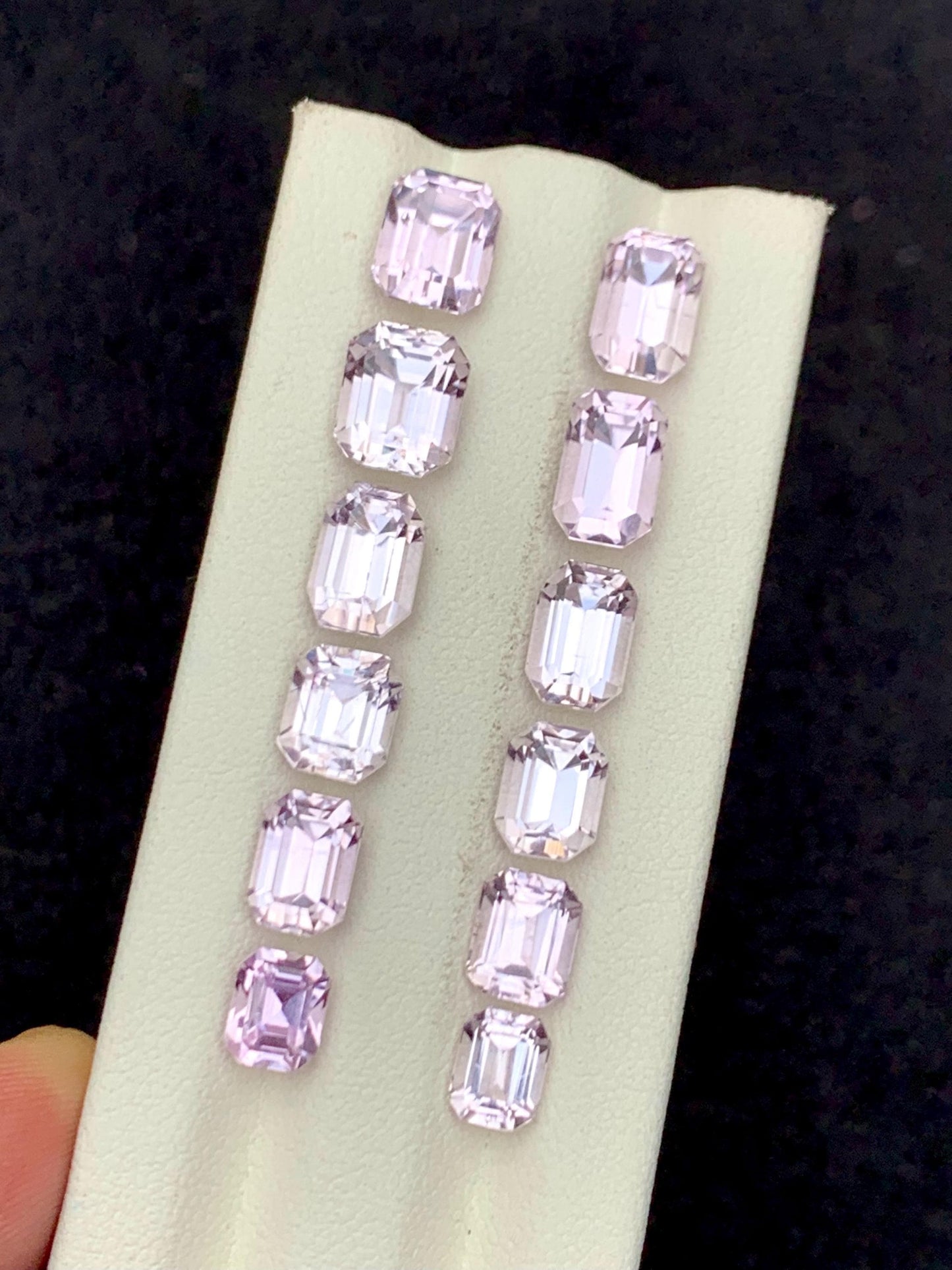 Kunzite Faceted Lot 29 ct - Radiant Pink Gemstones from Afghanistan