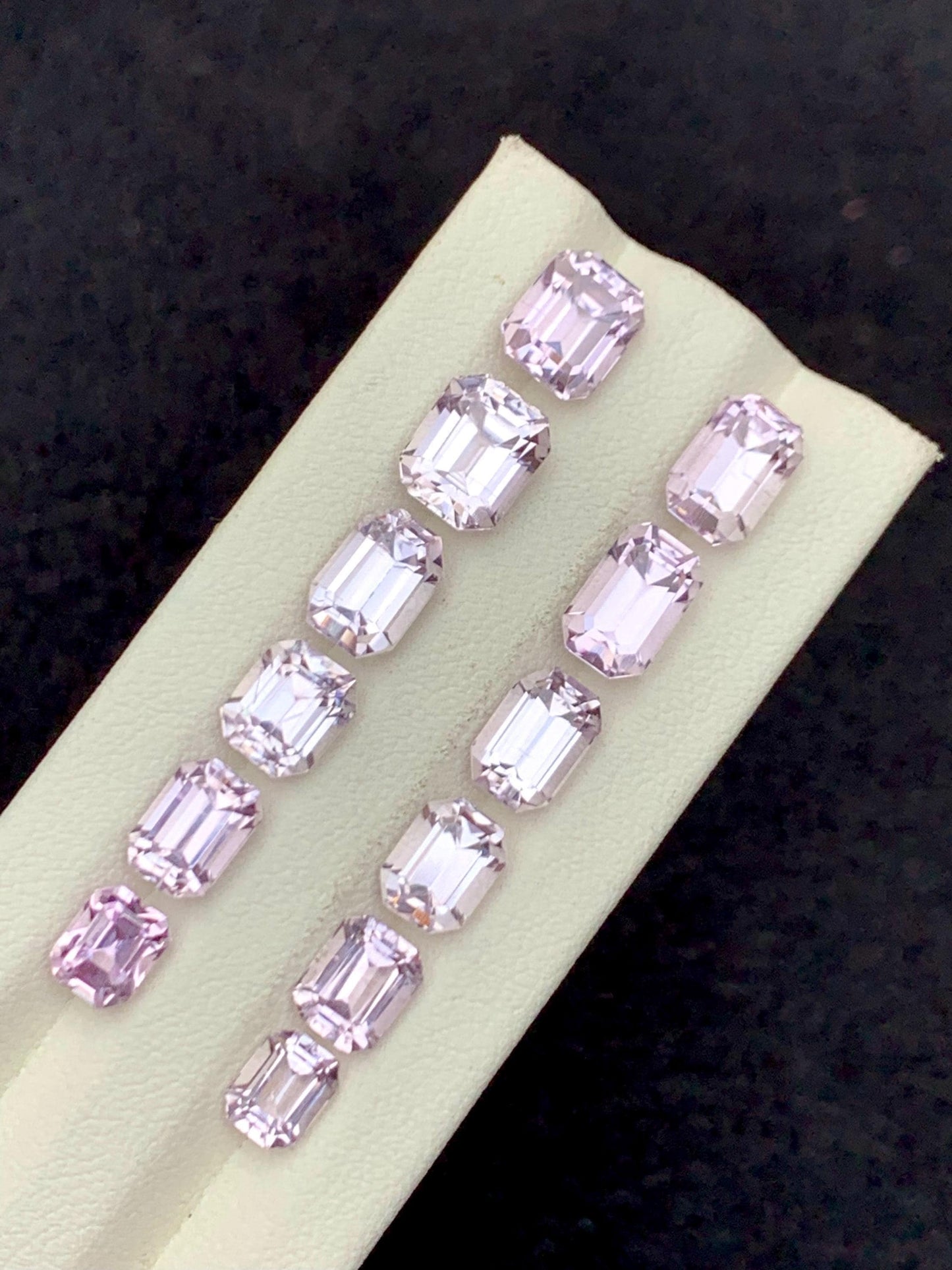 Kunzite Faceted Lot 29 ct - Radiant Pink Gemstones from Afghanistan