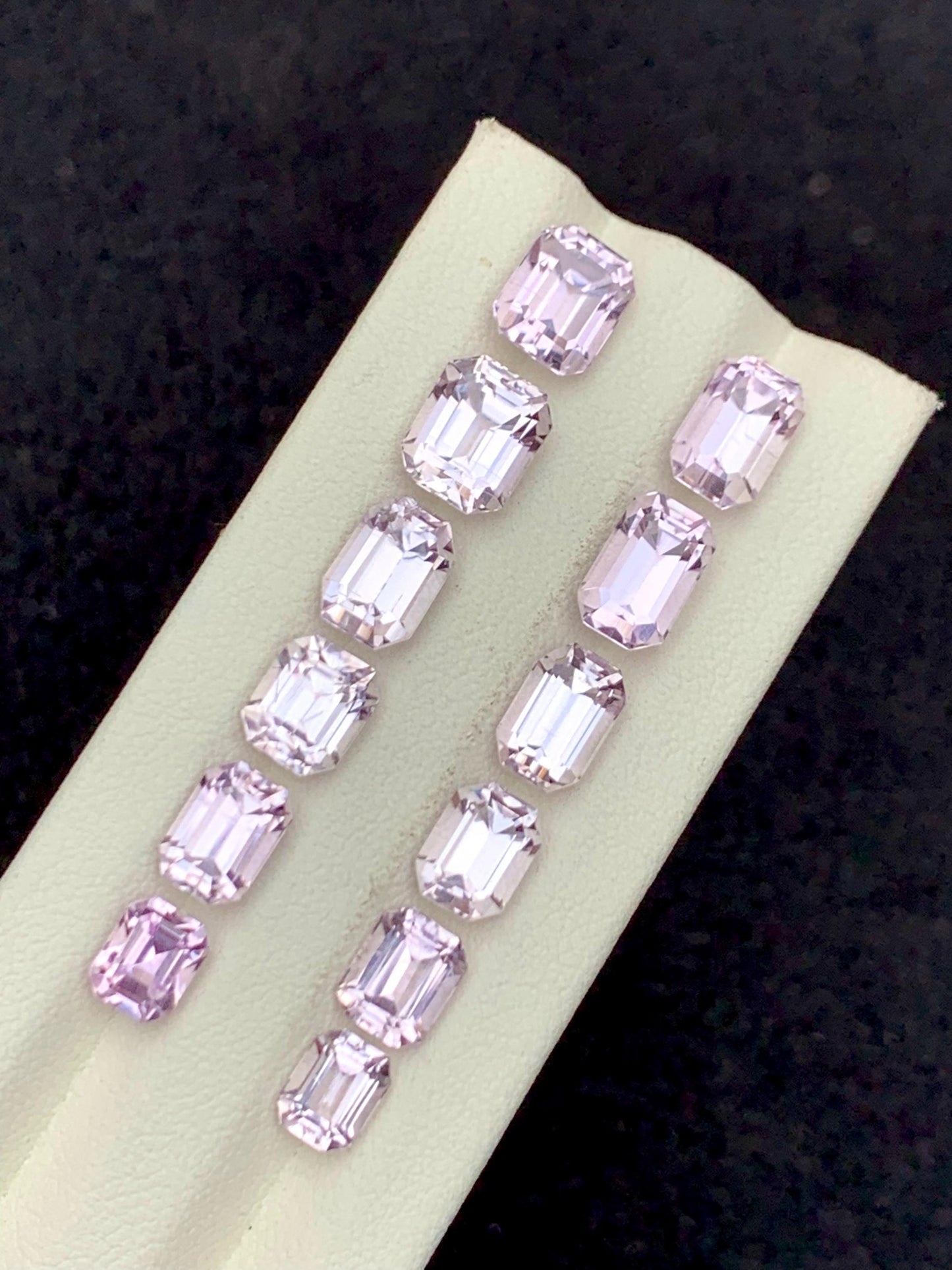 Kunzite Faceted Lot 29 ct - Radiant Pink Gemstones from Afghanistan
