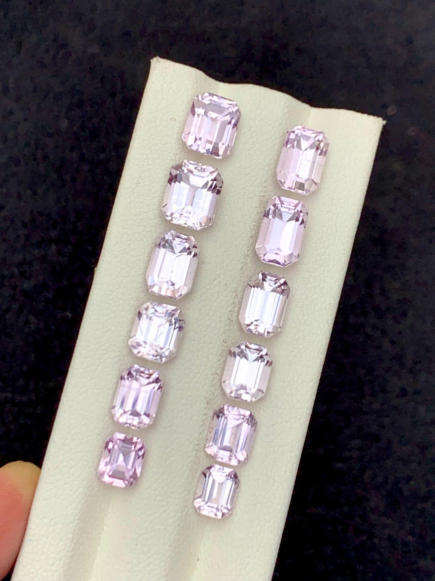 Kunzite Faceted Lot 29 ct - Radiant Pink Gemstones from Afghanistan