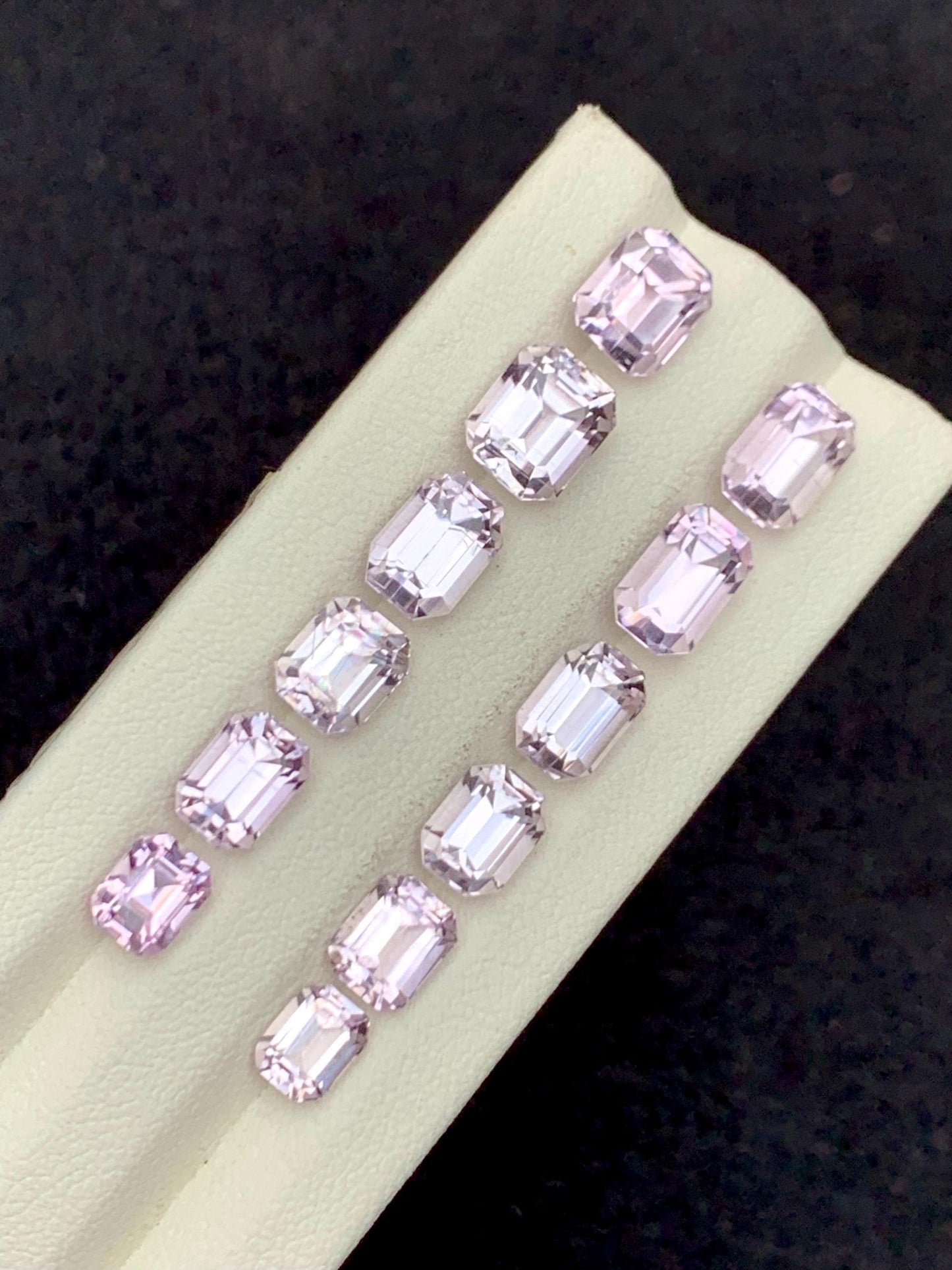 Kunzite Faceted Lot 29 ct - Radiant Pink Gemstones from Afghanistan