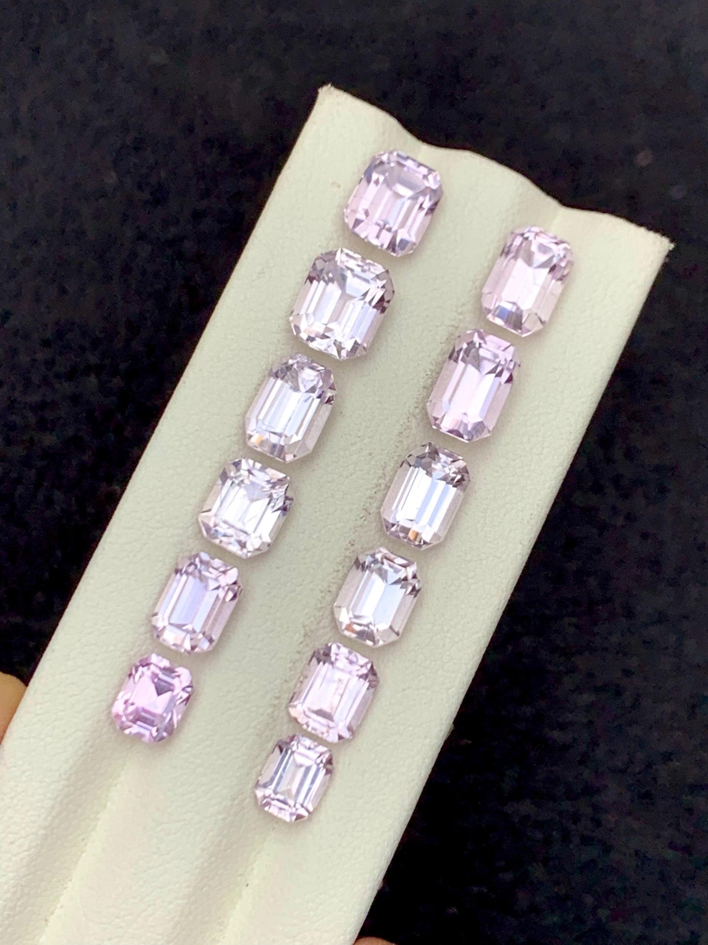 Kunzite Faceted Lot 29 ct - Radiant Pink Gemstones from Afghanistan