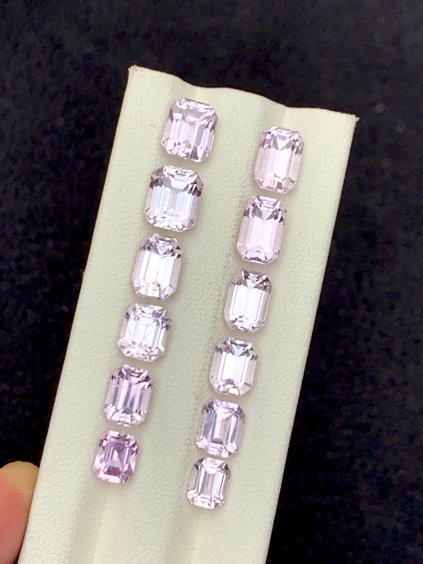 Kunzite Faceted Lot 29 ct - Radiant Pink Gemstones from Afghanistan