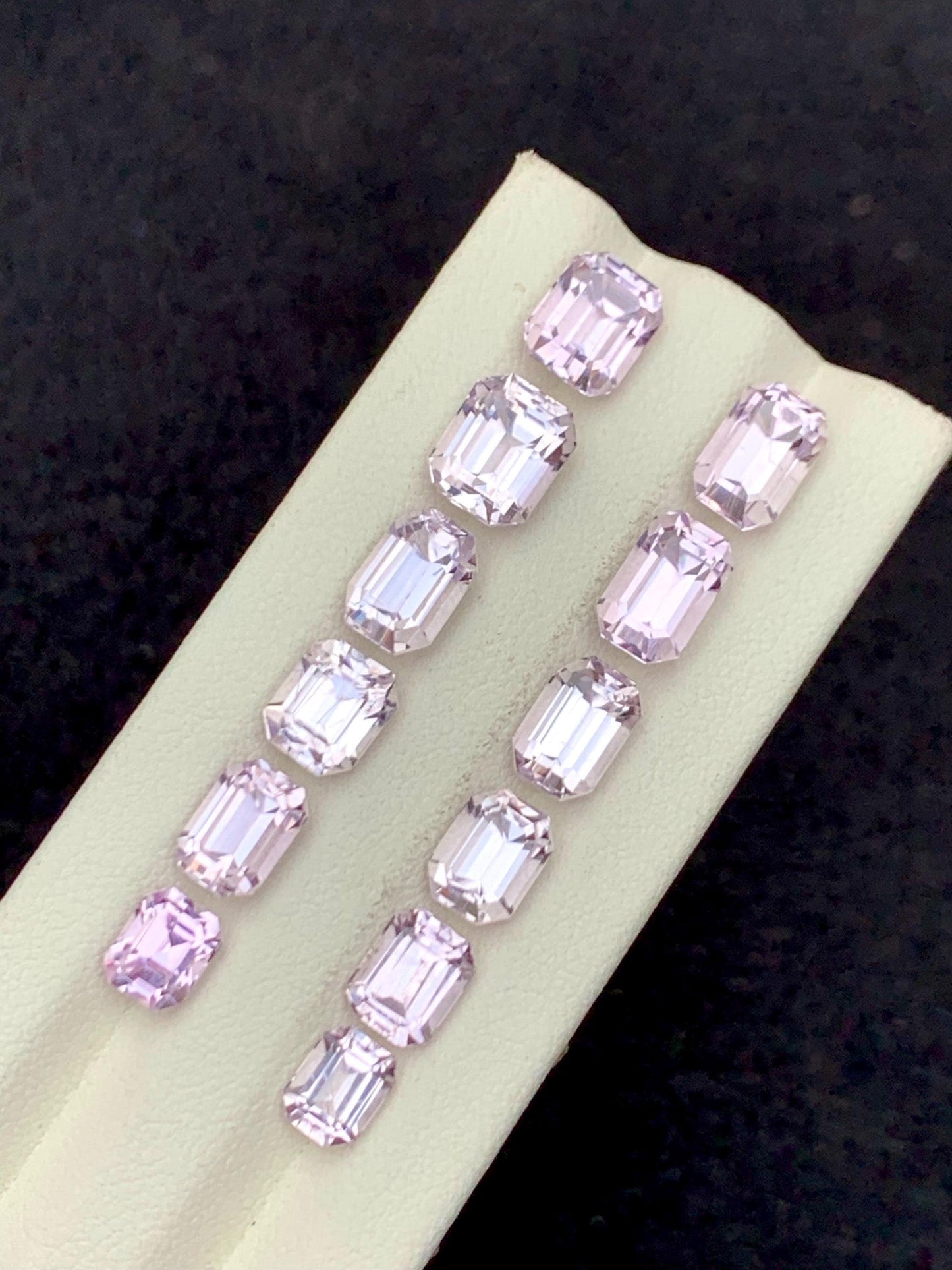 Kunzite Faceted Lot 29 ct - Radiant Pink Gemstones from Afghanistan