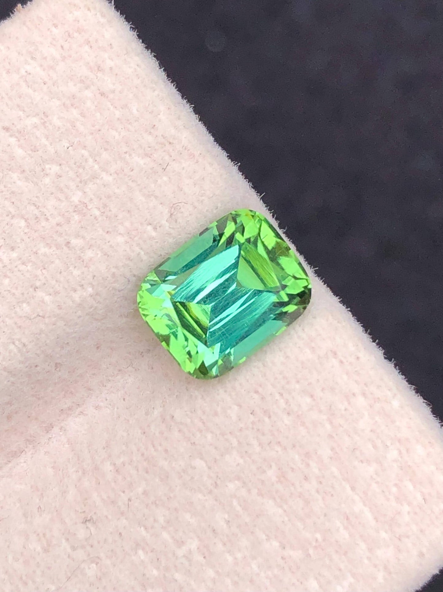 Tourmaline Faceted 1.95 ct - Bright Bluish Green Afghan Gem