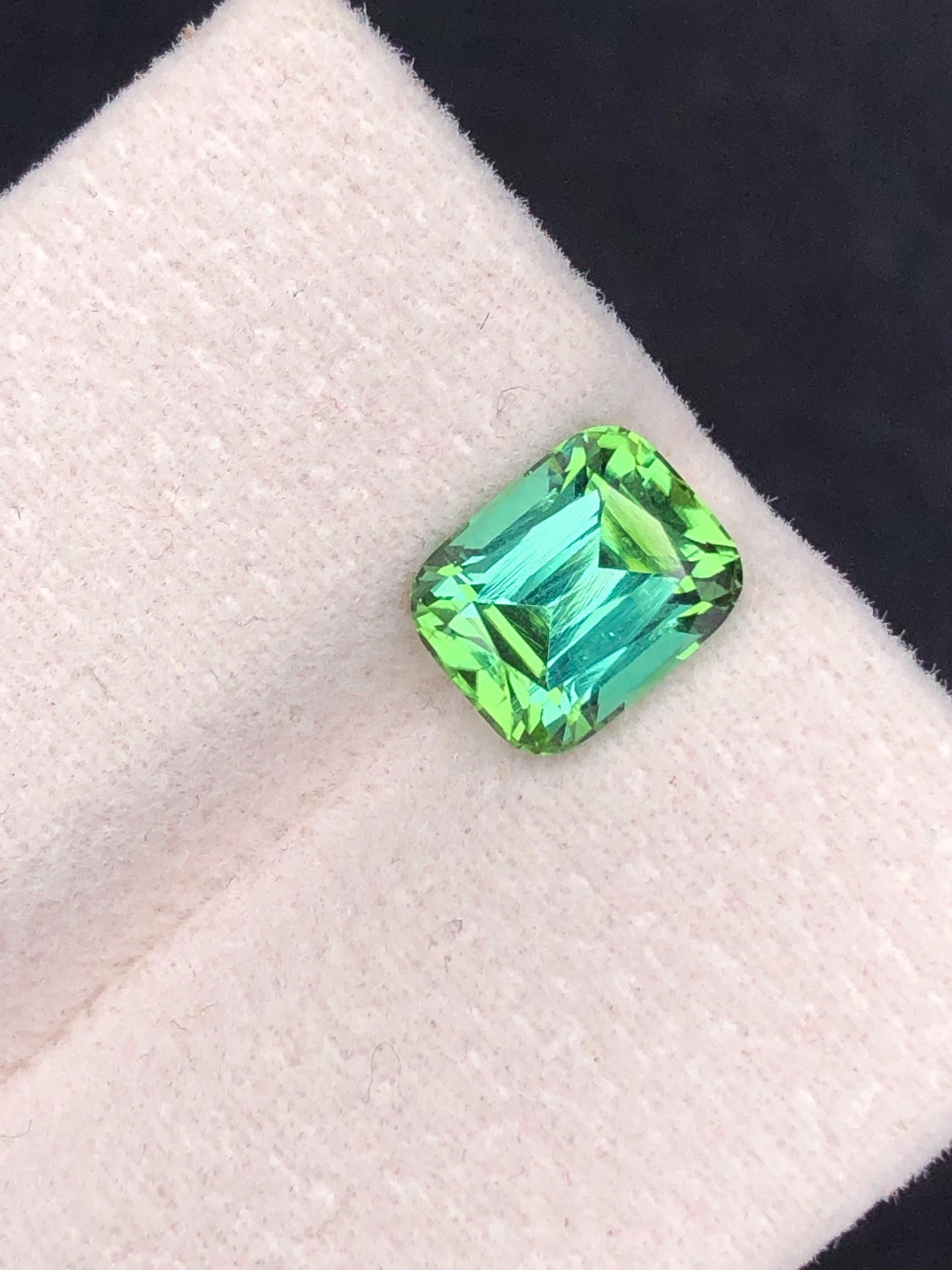 Tourmaline Faceted 1.95 ct - Bright Bluish Green Afghan Gem