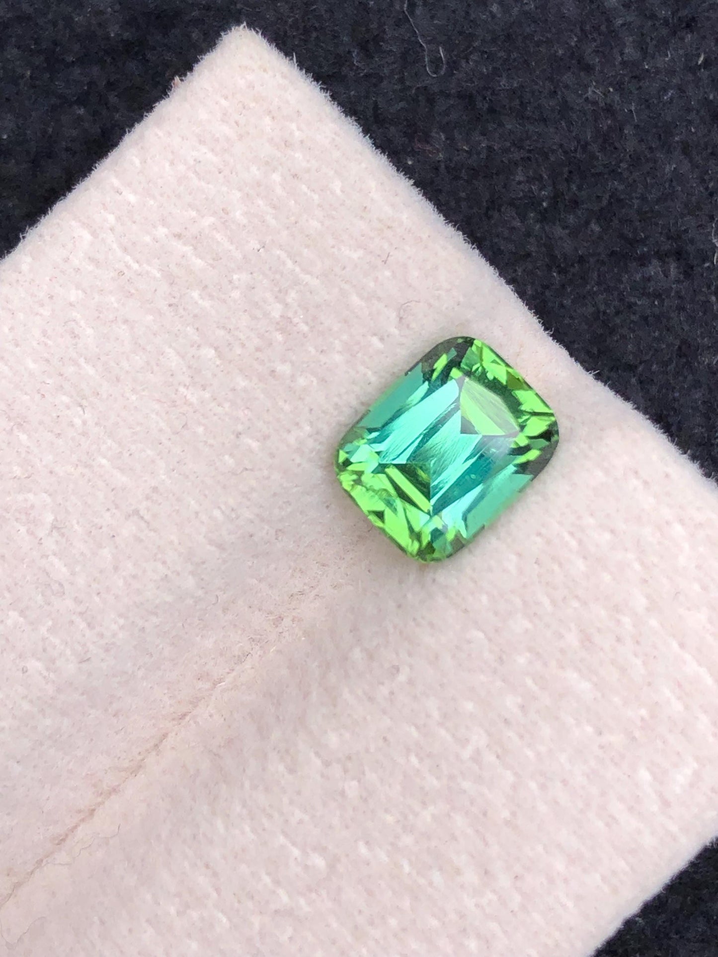 Tourmaline Faceted 1.95 ct - Bright Bluish Green Afghan Gem