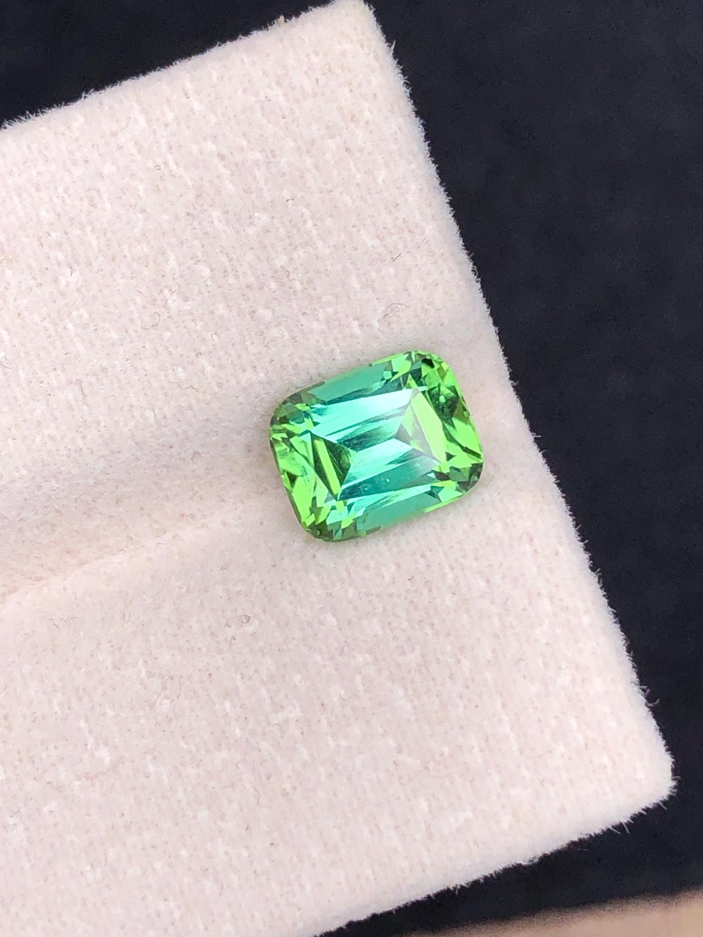 Tourmaline Faceted 1.95 ct - Bright Bluish Green Afghan Gem